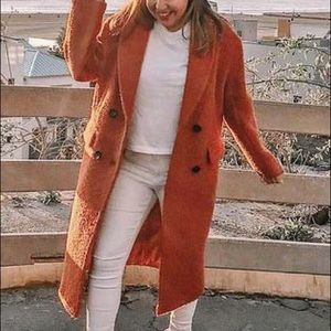 Orange Rust Kim Bouclé Coat